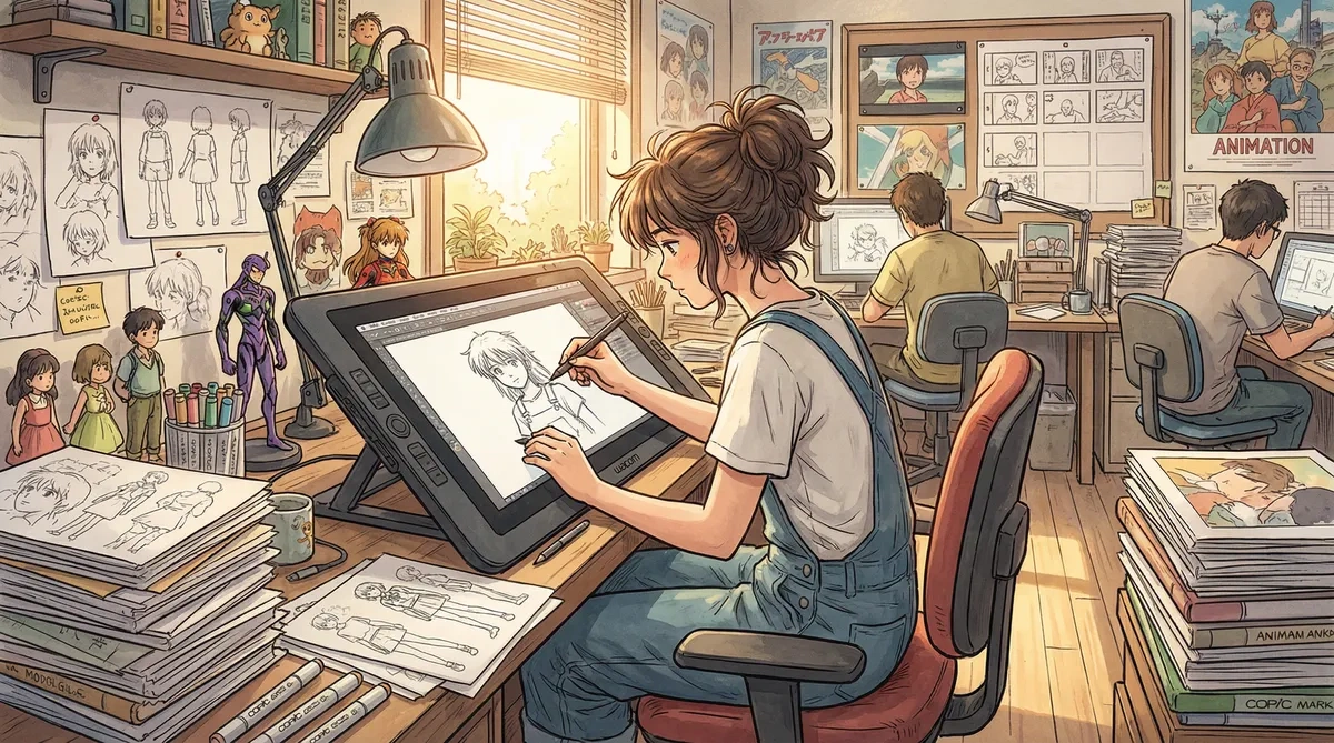 动漫创作者工作室访谈场景——禁漫天堂 - 最新动漫与精选专家观点